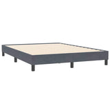 Cadre de lit sans matelas gris foncé 160x210 cm velours