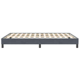 Cadre de lit sans matelas gris foncé 160x210 cm velours