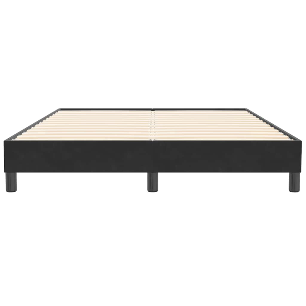 Cadre de lit sans matelas noir 160x210 cm velours