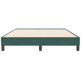 Cadre de lit sans matelas vert foncé 160x210 cm velours