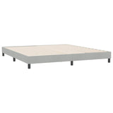 Cadre de lit sans matelas gris clair 180x210 cm velours