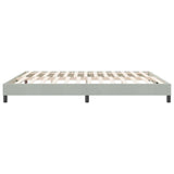 Cadre de lit sans matelas gris clair 180x210 cm velours