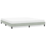 Cadre de lit sans matelas gris clair 180x210 cm velours