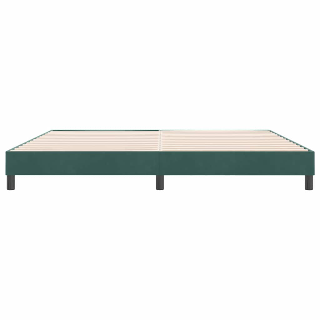 Cadre de lit sans matelas vert foncé 180x210 cm velours