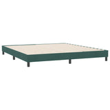 Cadre de lit sans matelas vert foncé 180x210 cm velours