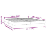 Cadre de lit sans matelas vert foncé 180x210 cm velours