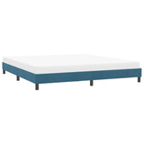 Cadre de lit sans matelas bleu foncé 180x210 cm velours