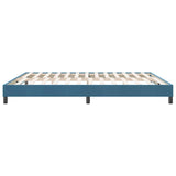 Cadre de lit sans matelas bleu foncé 180x210 cm velours