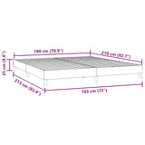 Cadre de lit sans matelas rose 180x210 cm velours