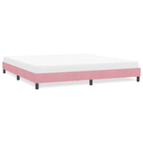 Cadre de lit sans matelas rose 180x210 cm velours