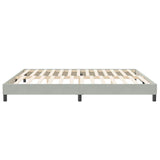 Cadre de lit sans matelas gris clair 200x210 cm velours