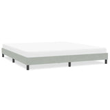 Cadre de lit sans matelas gris clair 200x210 cm velours