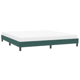 Cadre de lit sans matelas vert foncé 200x210 cm velours