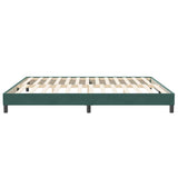 Cadre de lit sans matelas vert foncé 200x210 cm velours