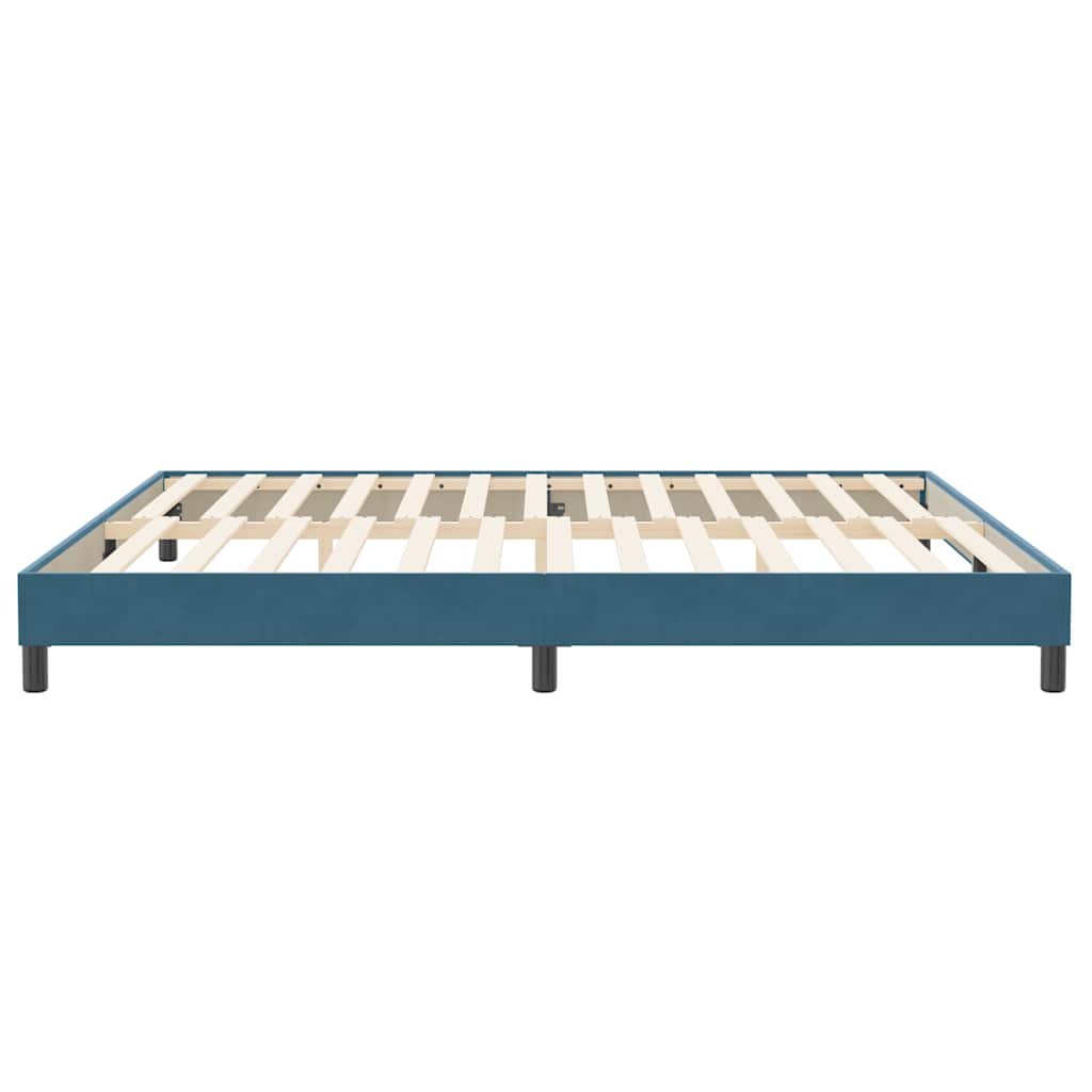 Bed frame without mattress dark blue 200x210 cm velvet