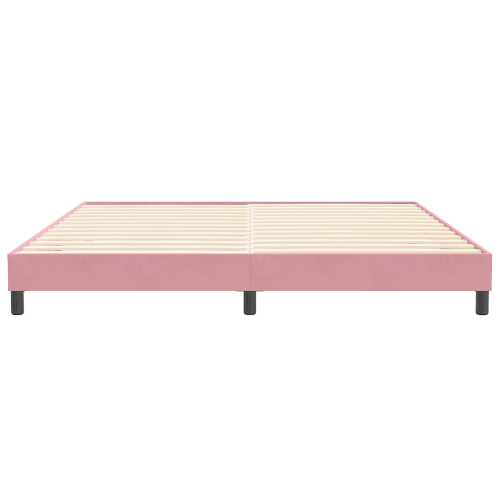 Cadre de lit sans matelas rose 200x210 cm velours