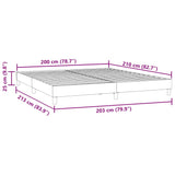 Cadre de lit sans matelas rose 200x210 cm velours