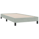 Cadre de lit sans matelas gris clair 80x220 cm velours