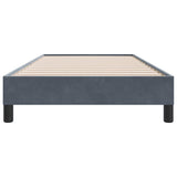 Cadre de lit sans matelas gris foncé 80x220 cm velours