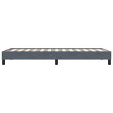 Cadre de lit sans matelas gris foncé 80x220 cm velours