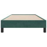 Cadre de lit sans matelas vert foncé 80x220 cm velours