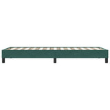 Cadre de lit sans matelas vert foncé 80x220 cm velours