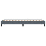 Cadre de lit sans matelas gris foncé 90x220 cm velours