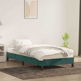 Cadre de lit sans matelas vert foncé 90x220 cm velours