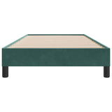 Cadre de lit sans matelas vert foncé 90x220 cm velours