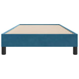 Cadre de lit sans matelas bleu foncé 90x220 cm velours