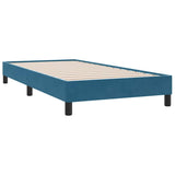 Cadre de lit sans matelas bleu foncé 90x220 cm velours