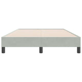 Cadre de lit sans matelas gris clair 120x220 cm velours