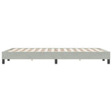 Cadre de lit sans matelas gris clair 120x220 cm velours