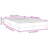 Cadre de lit sans matelas gris clair 120x220 cm velours