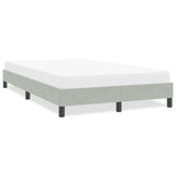 Cadre de lit sans matelas gris clair 120x220 cm velours