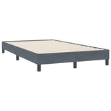 Cadre de lit sans matelas gris foncé 120x220 cm velours