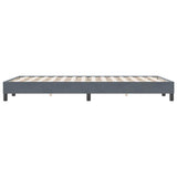 Cadre de lit sans matelas gris foncé 120x220 cm velours