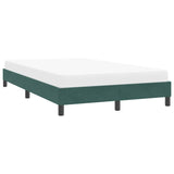 Cadre de lit sans matelas vert foncé 120x220 cm velours