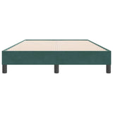 Cadre de lit sans matelas vert foncé 120x220 cm velours