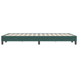 Cadre de lit sans matelas vert foncé 120x220 cm velours