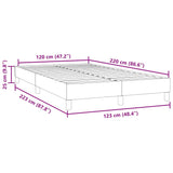 Cadre de lit sans matelas vert foncé 120x220 cm velours