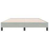 Cadre de lit sans matelas gris clair 140x220 cm velours