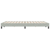 Cadre de lit sans matelas gris clair 140x220 cm velours