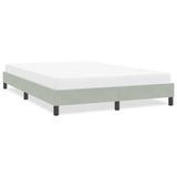 Cadre de lit sans matelas gris clair 140x220 cm velours