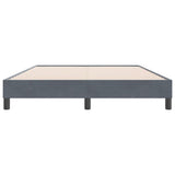 Cadre de lit sans matelas gris foncé 140x220 cm velours