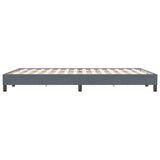 Cadre de lit sans matelas gris foncé 140x220 cm velours