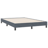 Cadre de lit sans matelas gris foncé 140x220 cm velours