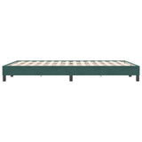 Bed frame without mattress dark green 140x220 cm velvet