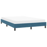 Cadre de lit sans matelas bleu foncé 140x220 cm velours