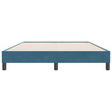 Cadre de lit sans matelas bleu foncé 140x220 cm velours